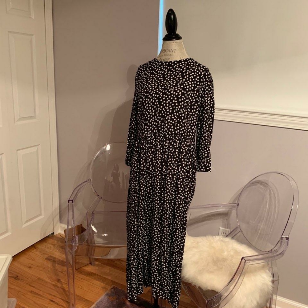 ZARA long polka dot dress. SOLD ON EBAY.